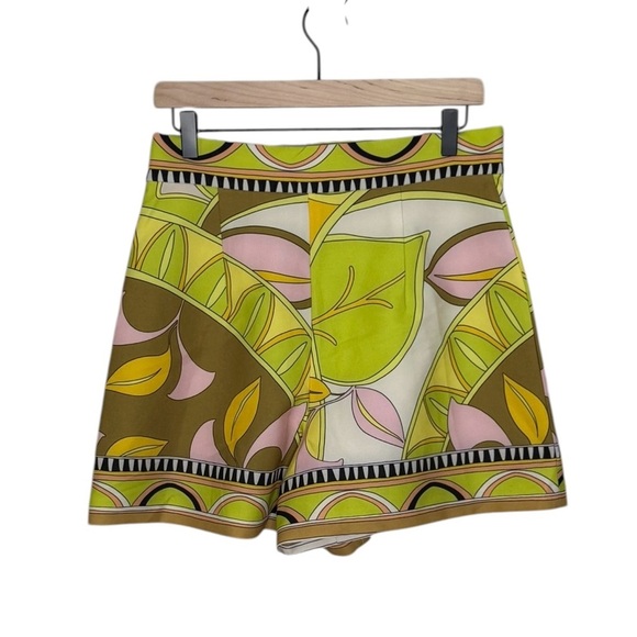 Zara Multicolor High Waisted Printed Skort Bloggers Favorite L Made in Morocco - Picture 5 of 9
